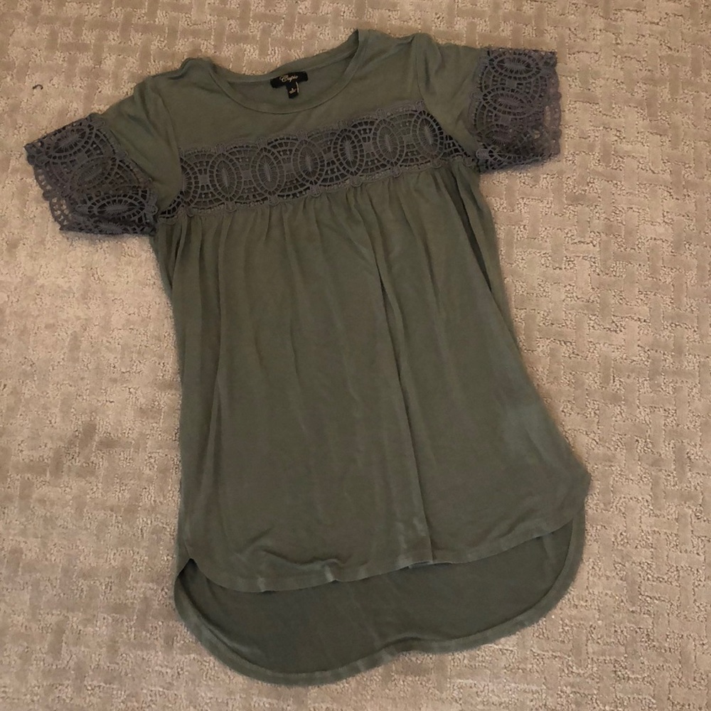 Olive green short sleeve shirt